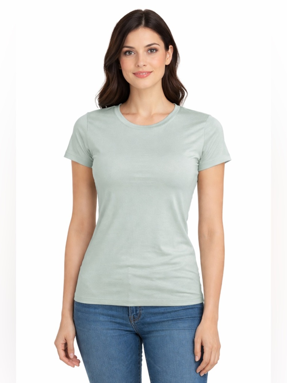 Hollister Sage Green Fitted Tee Size M Basic Baby Tee